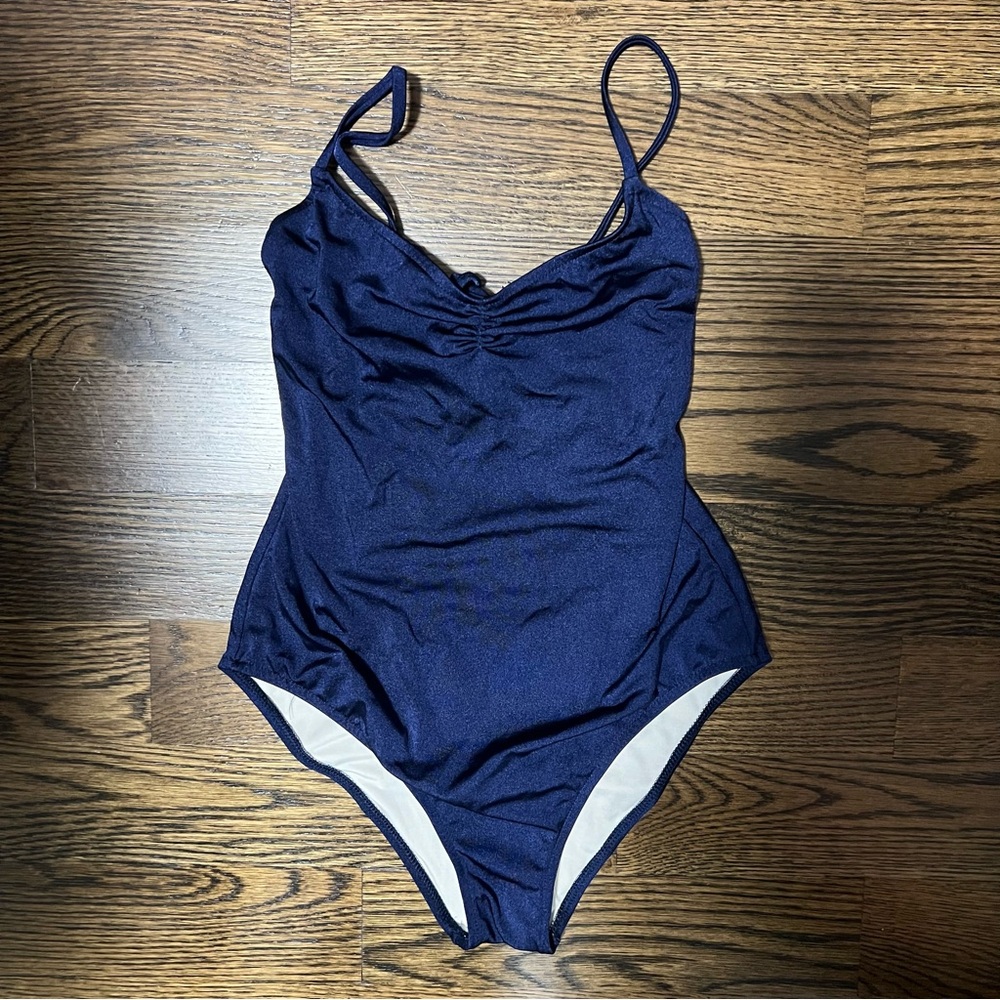 Eberjey Blue One Piece Swimsuit with Spaghetti Straps